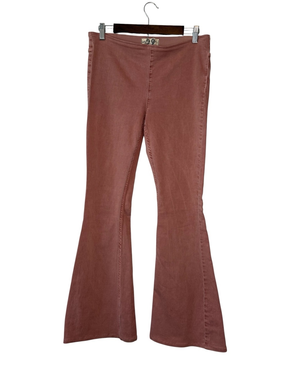 Free People Penny Pull On Flare Jeans Mauve Size 29